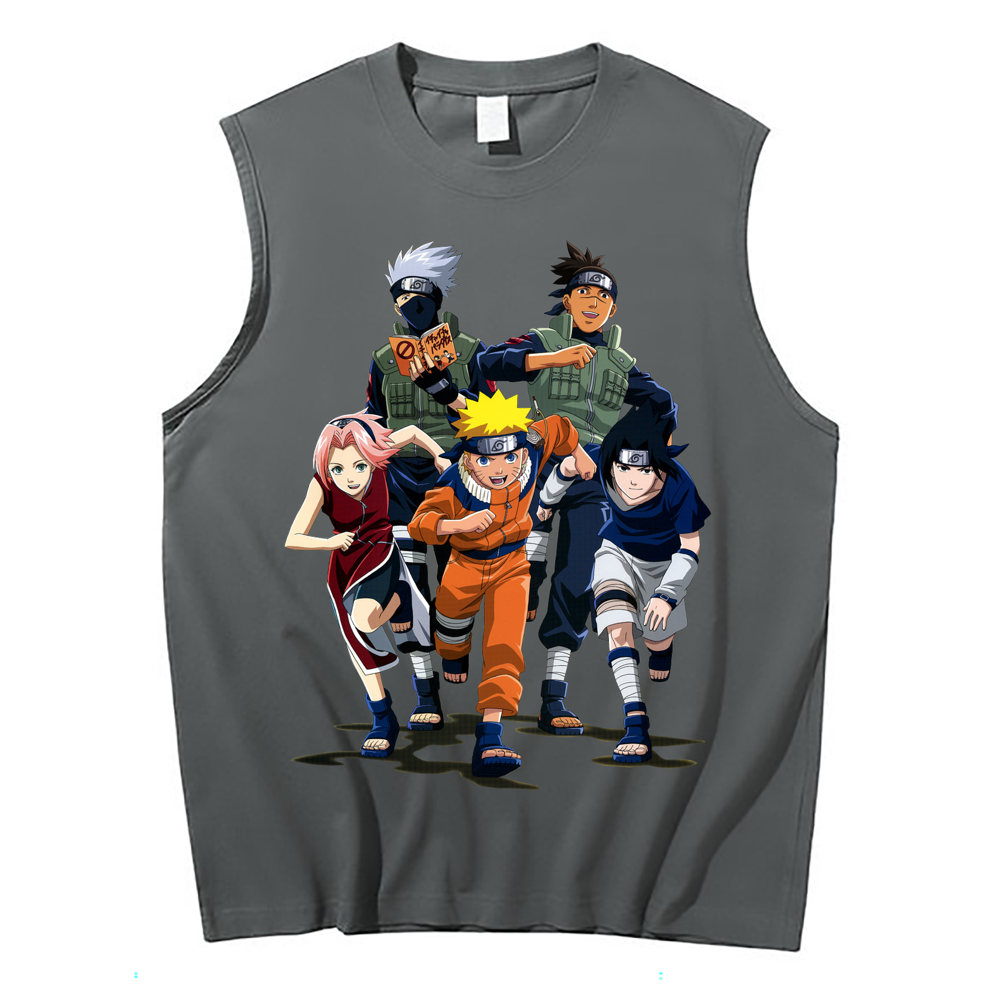（画像用） NARUTO -ナルト- うずまき ナルト Uzumaki Naruto コットン100％タンクトップ（フロントプリント）